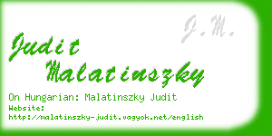 judit malatinszky business card